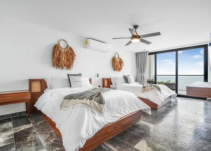 Beachfront Luxury With Pool With Private Cooker & Staff Villa *